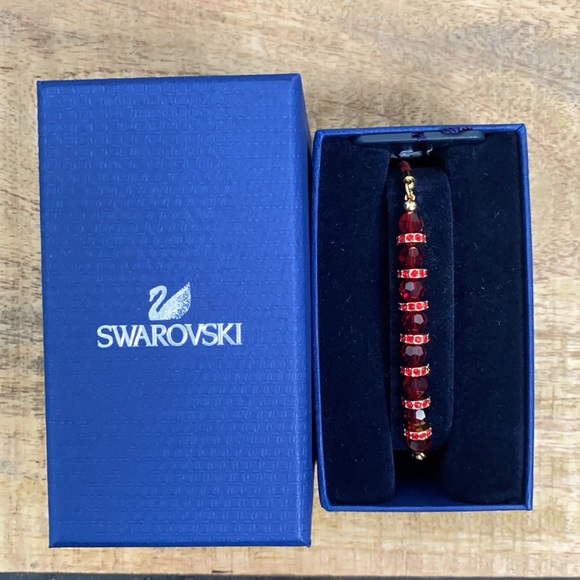 NWT Swarovski | Red Beaded Bracelet - Picture 1 of 5